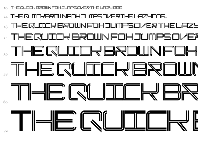 Modernism font waterfall