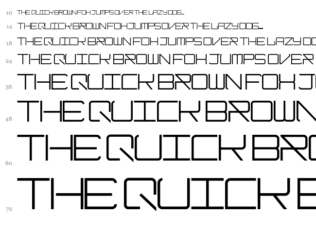Modernism font waterfall