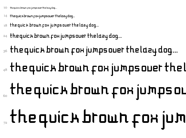 Modulare 1 font waterfall
