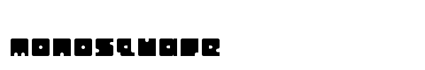 Monosquare font
