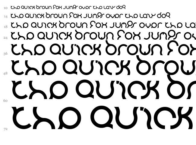 Mozzie font waterfall