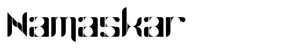 Namaskar font