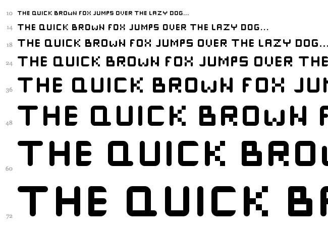 Navigate font waterfall