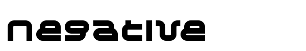 Negative font