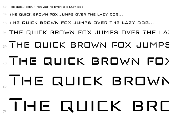 Neo Latina font waterfall