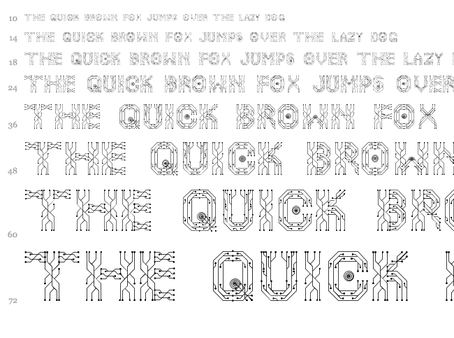 Neo Drive font waterfall