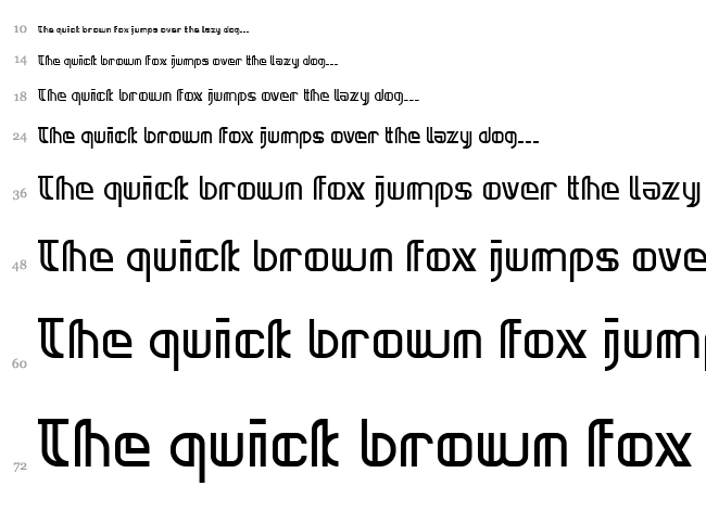 Neonclipper font waterfall