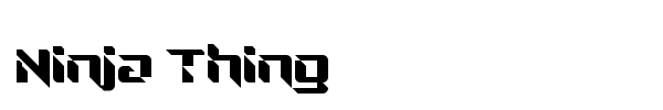 Ninja Thing font