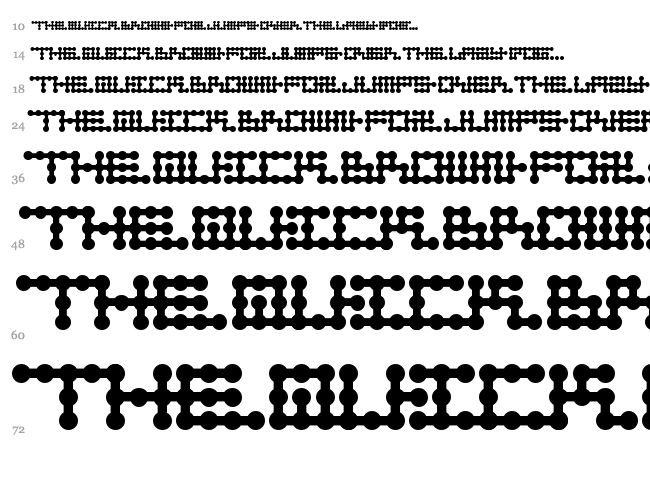 Node To Nowhere font waterfall