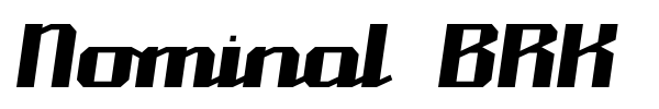 Nominal BRK font