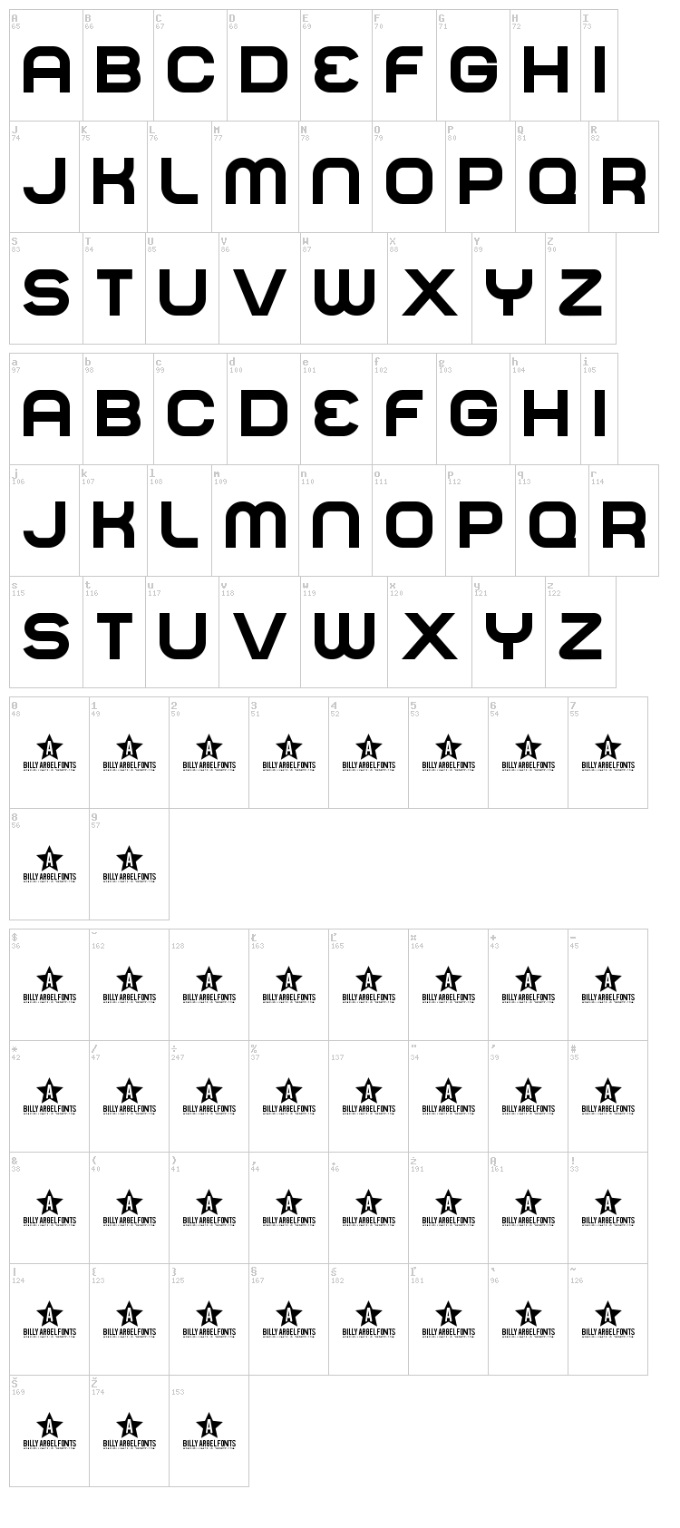 Normal font map
