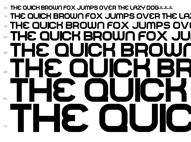 Normal font waterfall