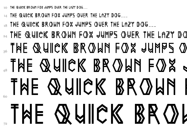 Nova font waterfall