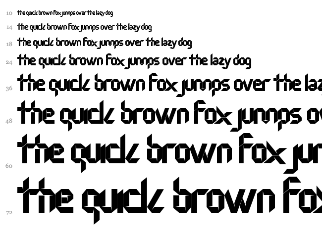 Nudo font waterfall