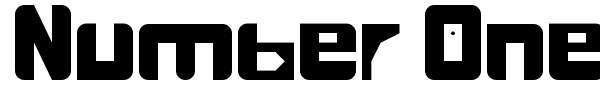 Number One font preview