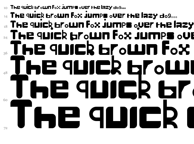 Number One font waterfall