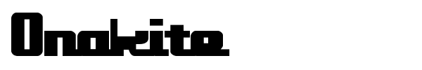 Onakite font