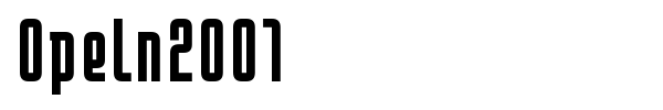 Opeln2001 font