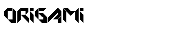 Origami font