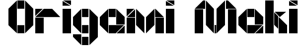 Origami Making font