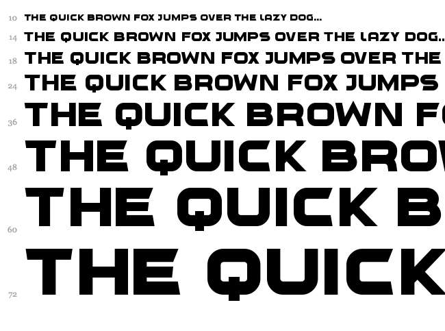 Outlier font waterfall