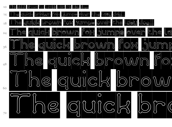 Panel font waterfall