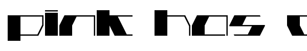 Pink Has Gone Extinct font