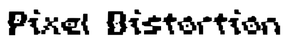 Pixel Distortion font