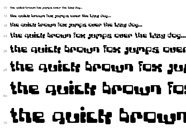 Planet Bubble font waterfall