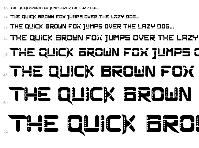 Pluto Revolution font waterfall