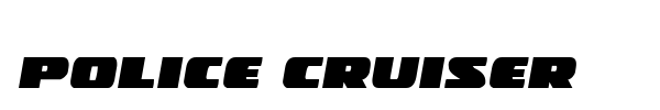 Police Cruiser font preview