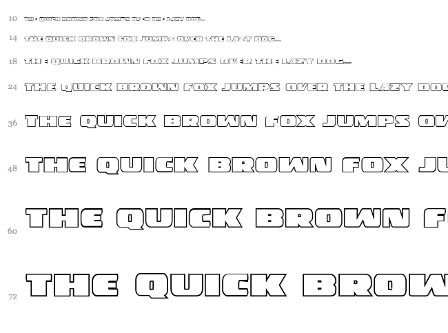 Police Cruiser font waterfall