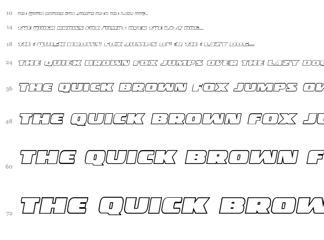 Police Cruiser font waterfall
