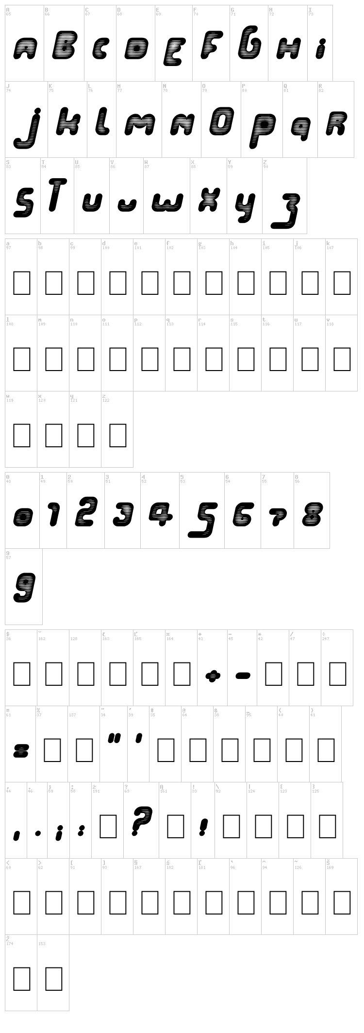 PopTivi font map