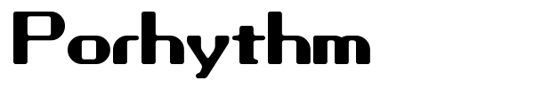 Porhythm font
