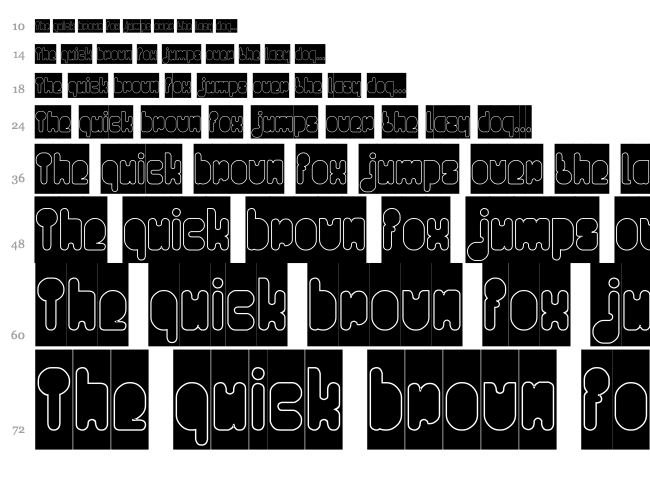 Portable font waterfall