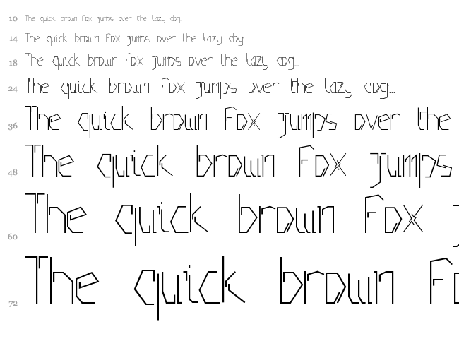 Positive font waterfall