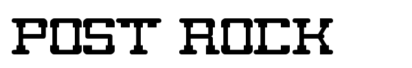 Post Rock font