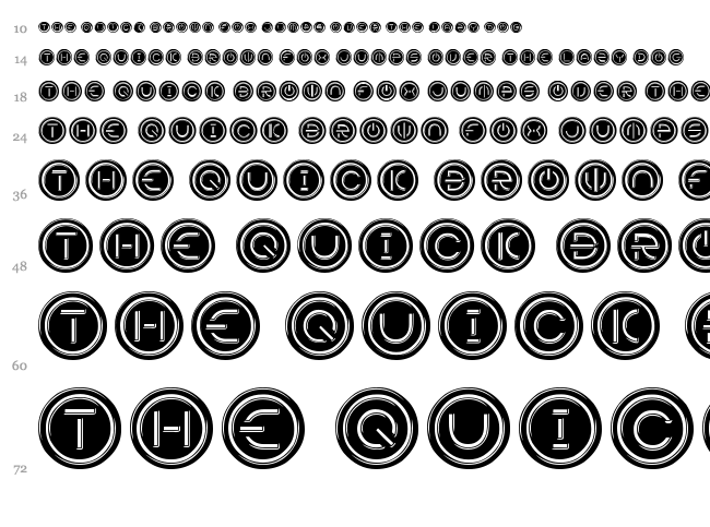 Power font waterfall