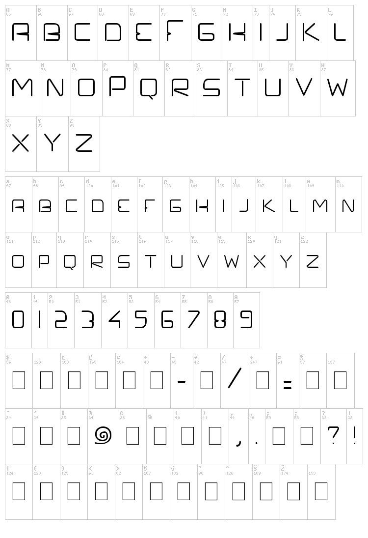 Prefelectrique font map