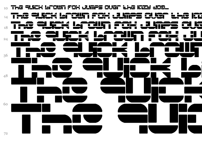 Pseudo BRK font waterfall