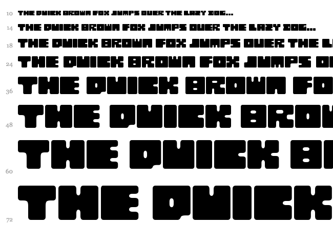 Q-Bo font waterfall