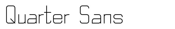 Quarter Sans font