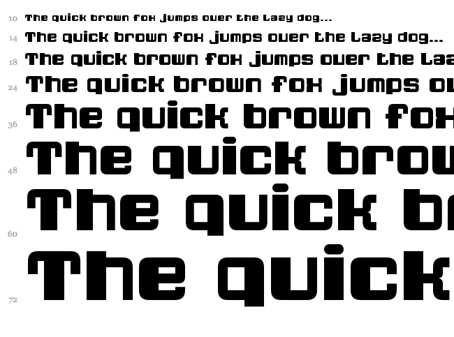 Quatron font waterfall