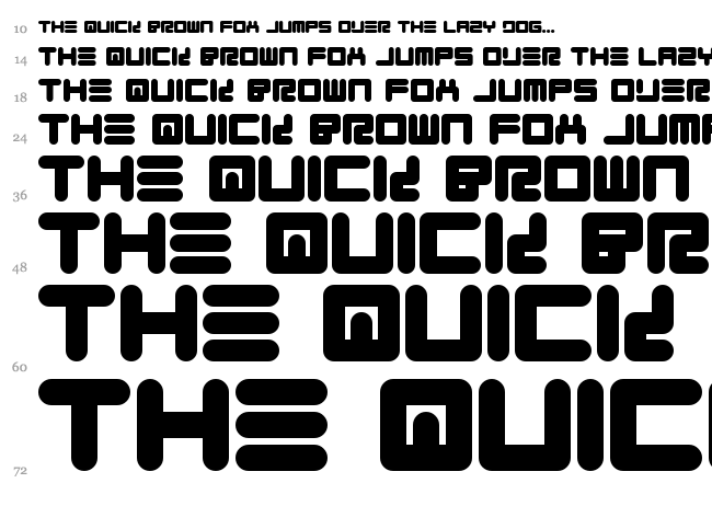 Quickfyr font waterfall