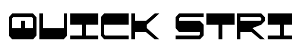 Quick Strike + Tech + Gear + Mark font preview
