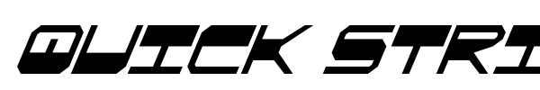 Quick Strike + Tech + Gear + Mark font preview