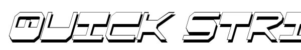 Quick Strike + Tech + Gear + Mark font preview
