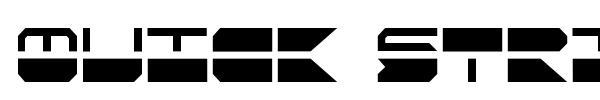 Quick Strike + Tech + Gear + Mark font preview