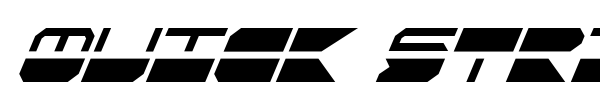 Quick Strike + Tech + Gear + Mark font preview